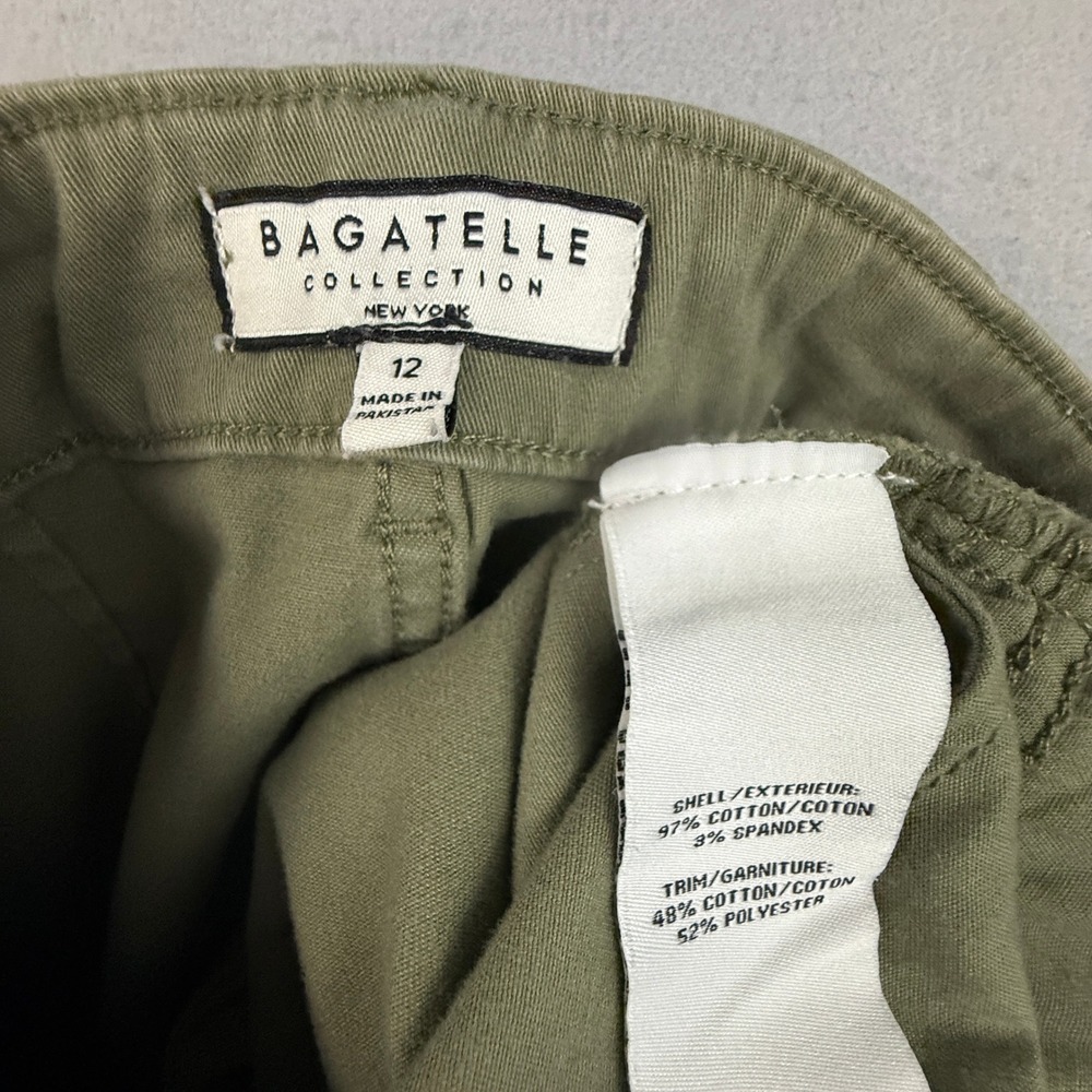 Bagatelle Collection Cargo Pants Women's Size 12 Relaxed Fit Stretch‎ Army Green - Picture 9 of 12